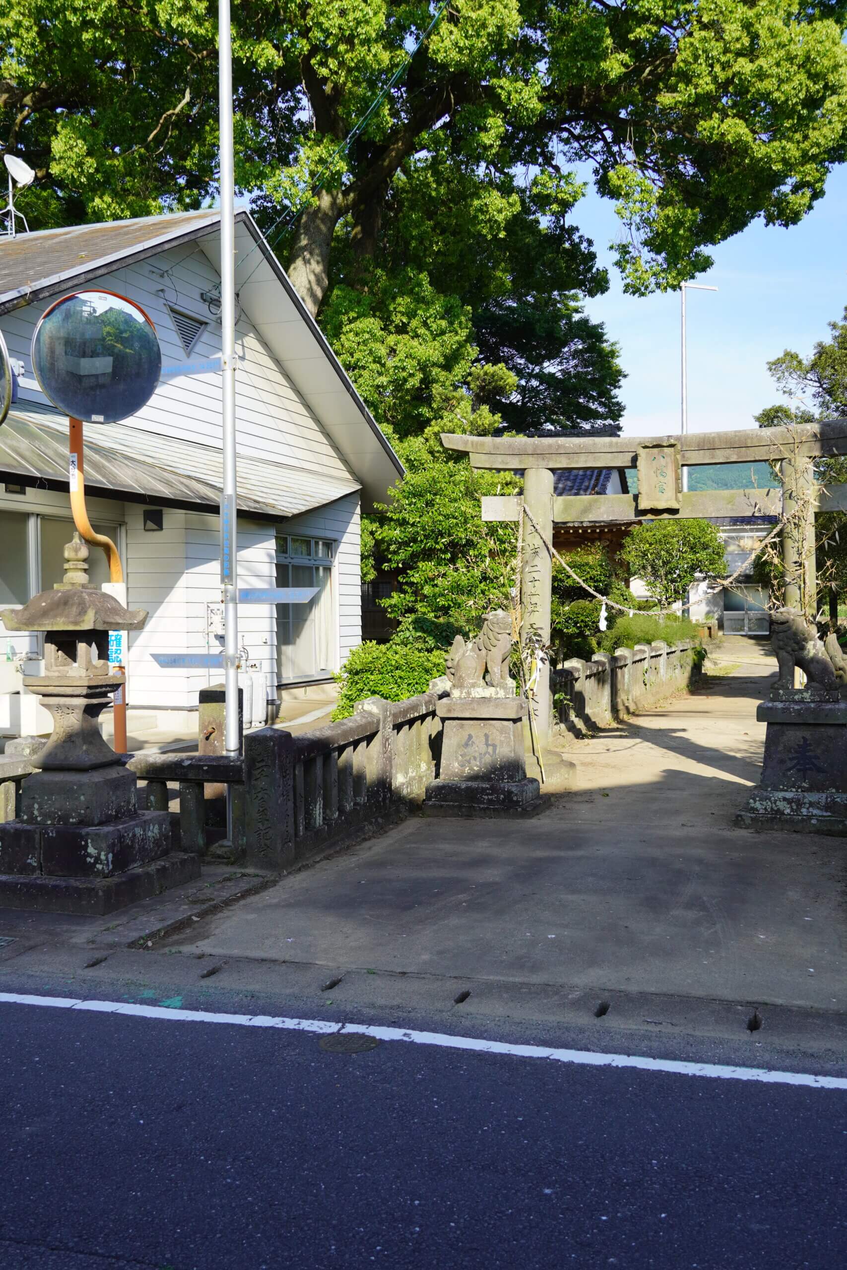 大分市大字下戸次　洪水時の水位高の記録