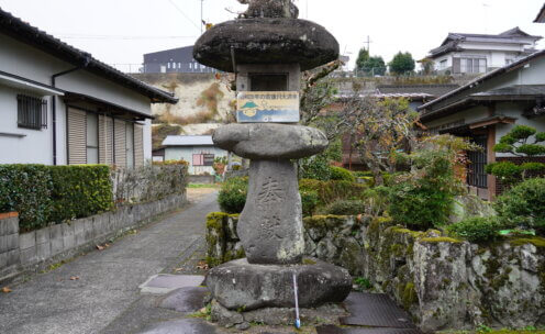 日田市高瀬　昭和28年の筑後川大洪水　水位標