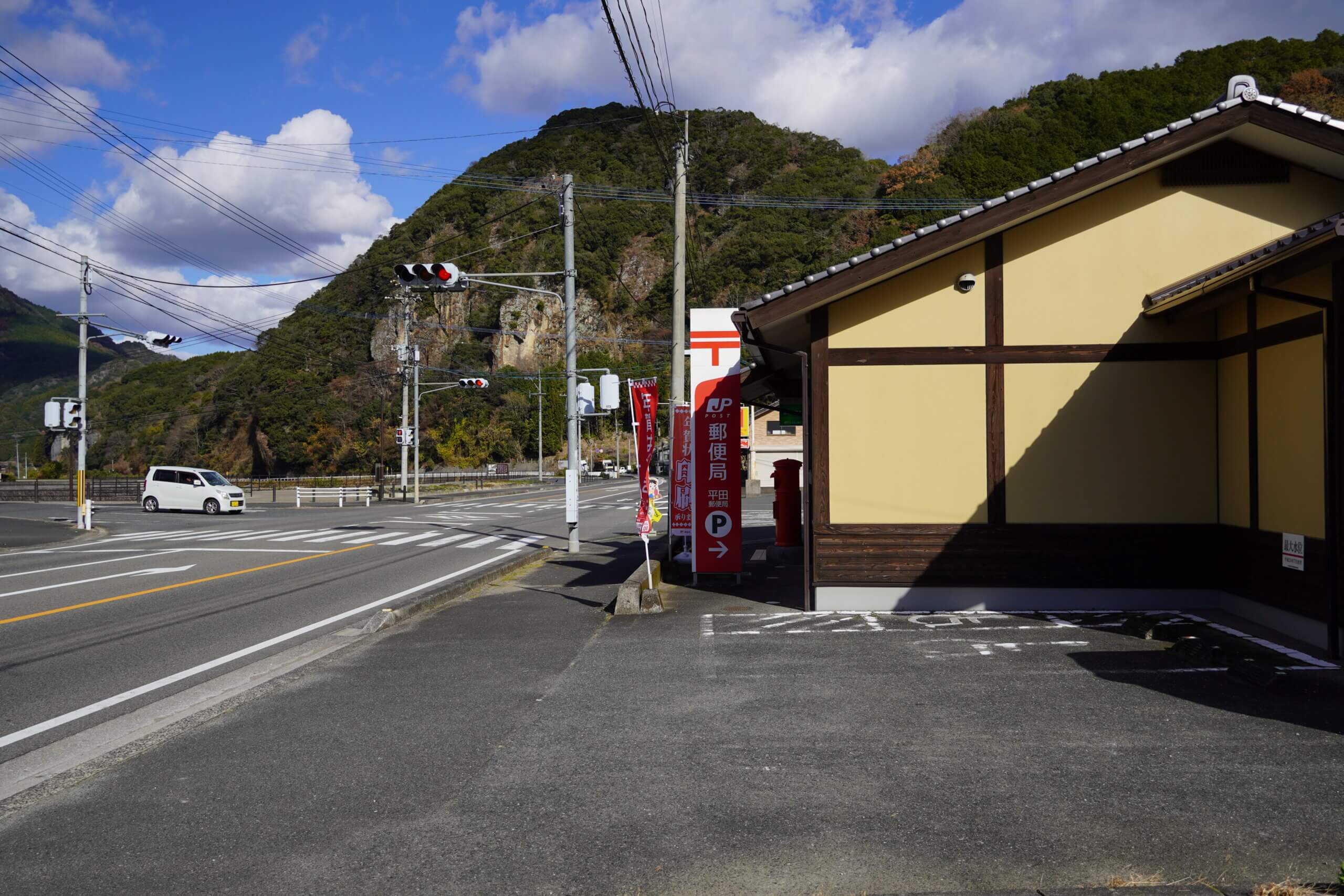 中津市耶馬溪町戸原 最大水位標